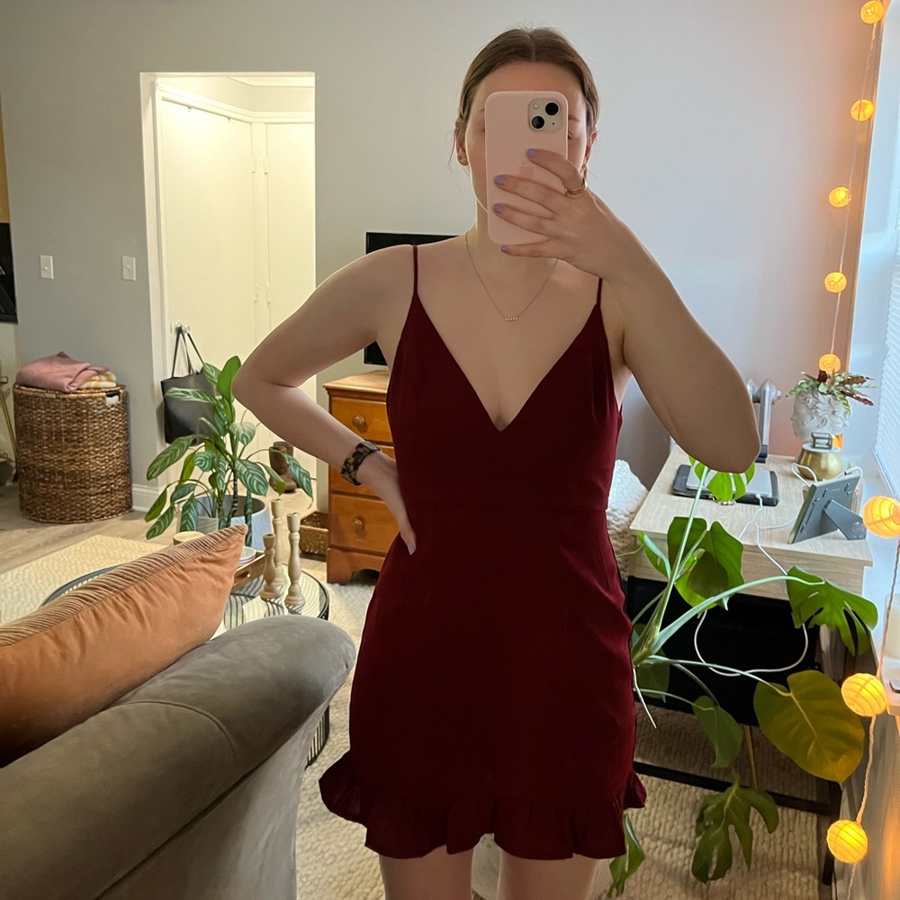Princess Polly Maroon Dress